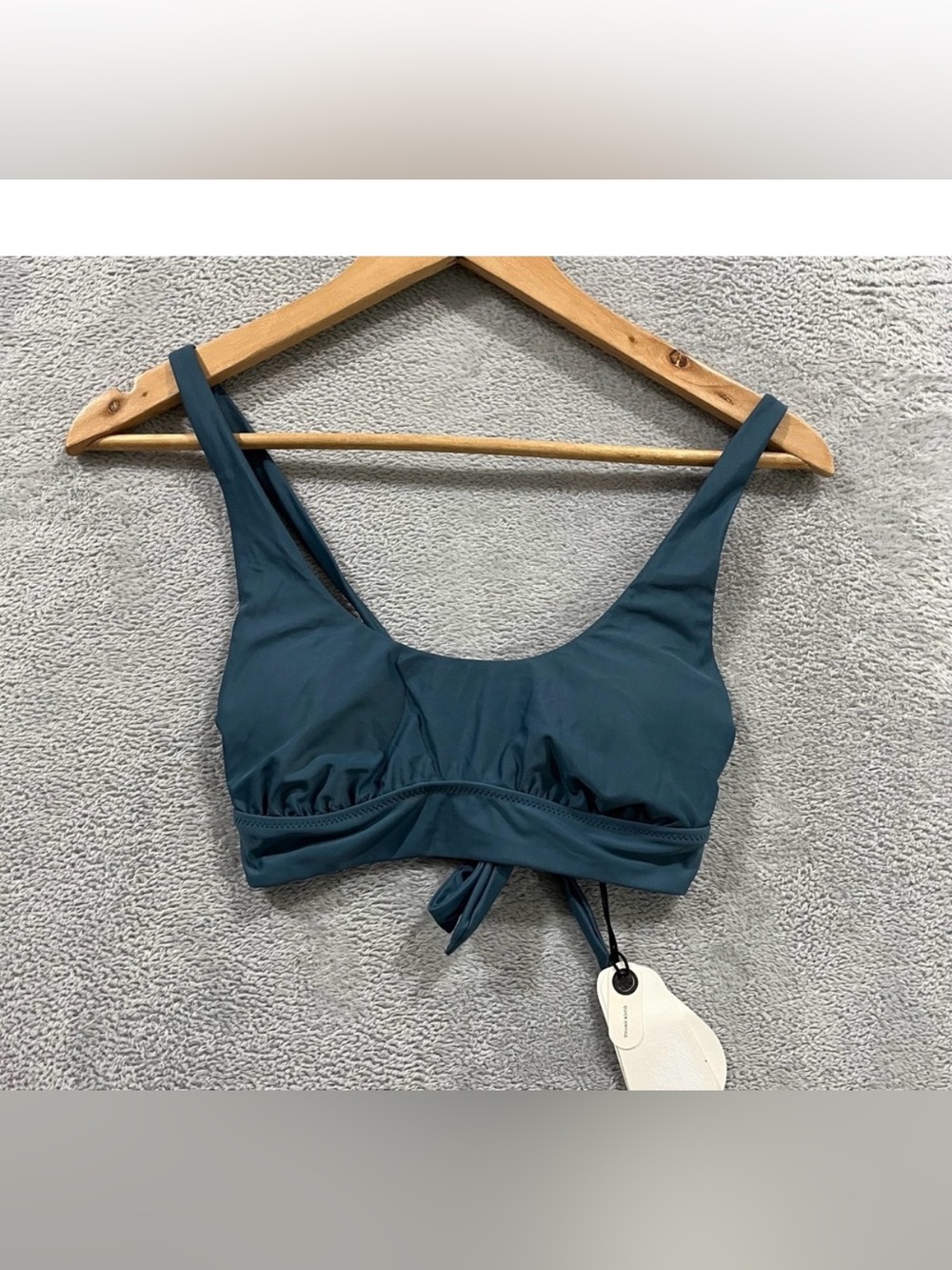 prAna Mallorca Swim Bikini Top Catalina Blue XS NWT Adjustable Tie Back